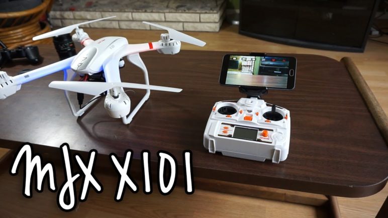 MJX X101 quadcopter + MJX WiFi FPV on Android Phone